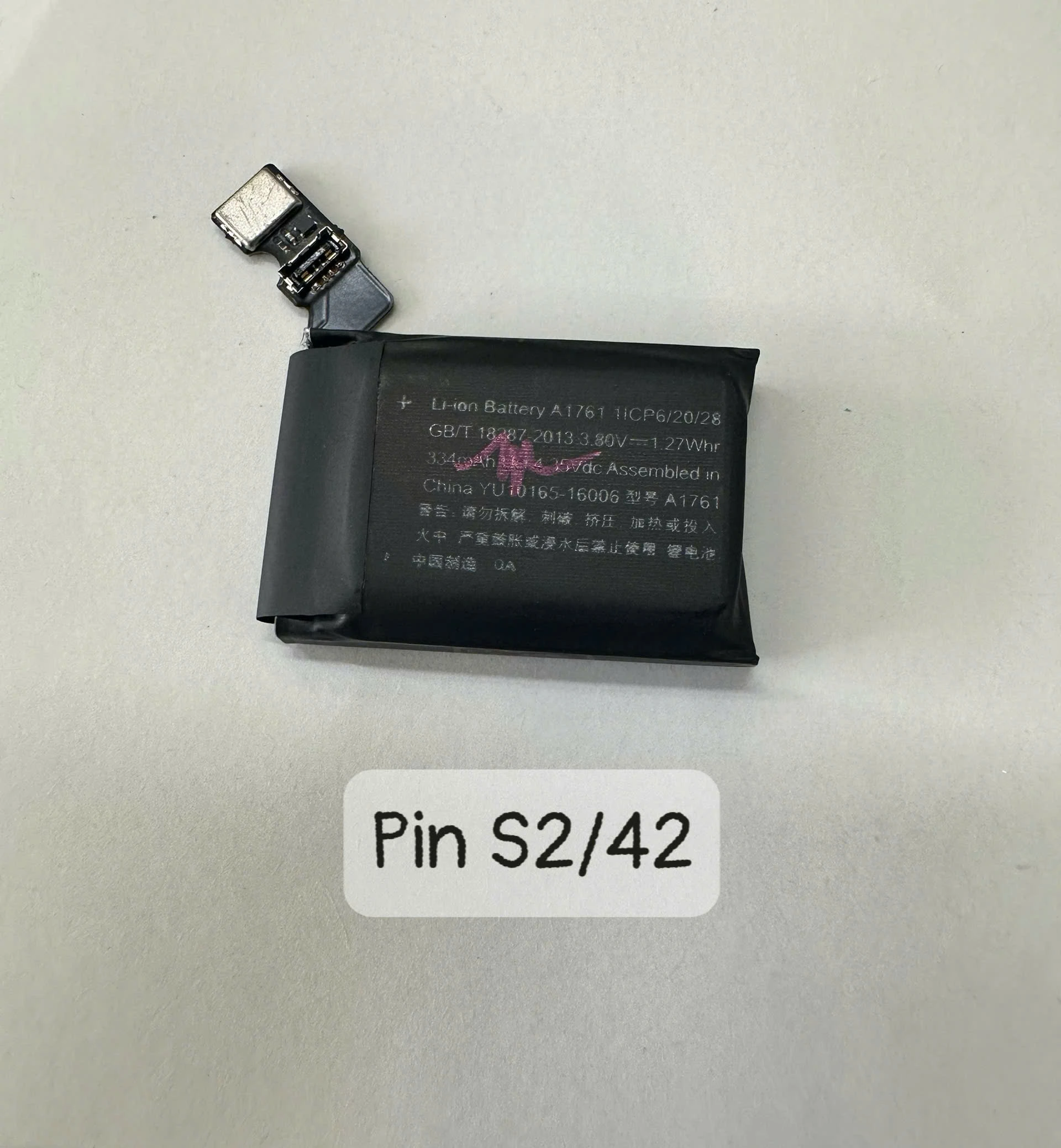 Pin Apple Watch Series 2 Zin Bóc Máy – 38mm & 42mm | Model A1757 A1758 | Dung Lượng 100% – Chuẩn Kỹ Thuật Viên